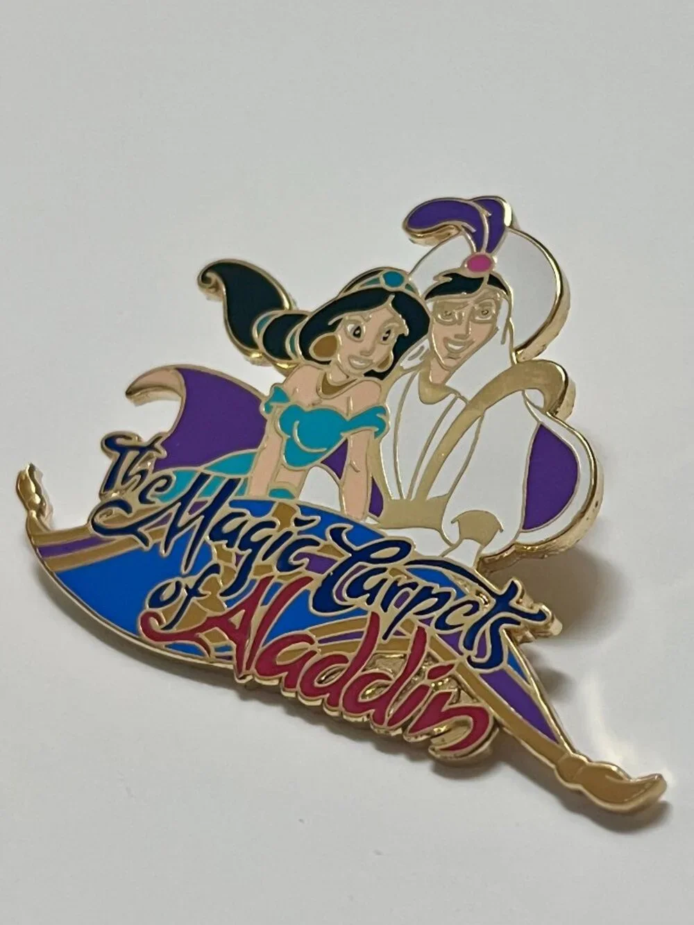 disney magic carpets of aladdin • aladdin & jasmine • vintage disney pin